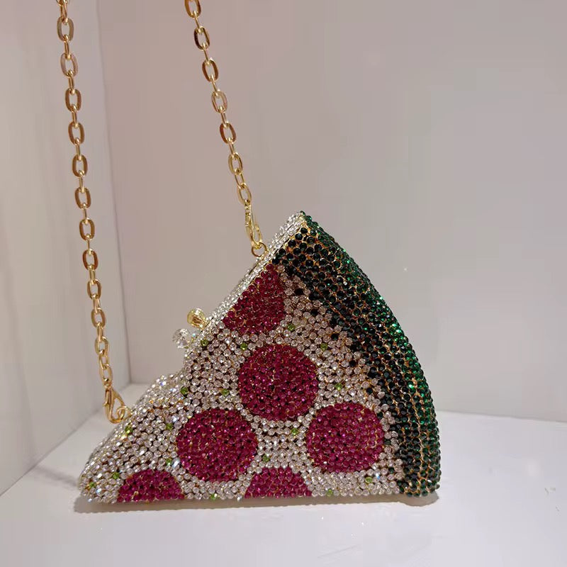 A Pizza Me Clutch Back (Pink)