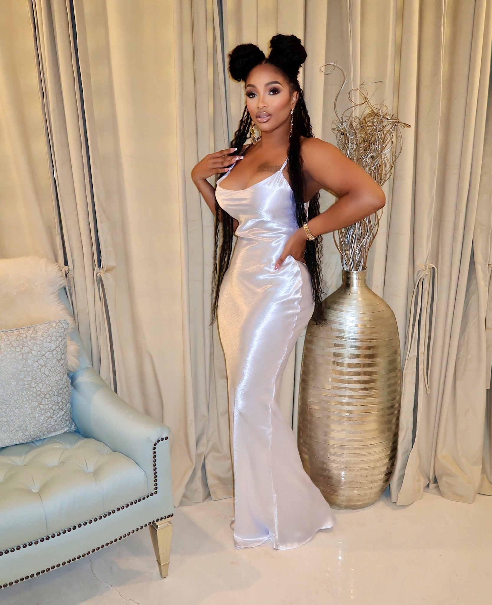 Crayola Maxi Dress (White)