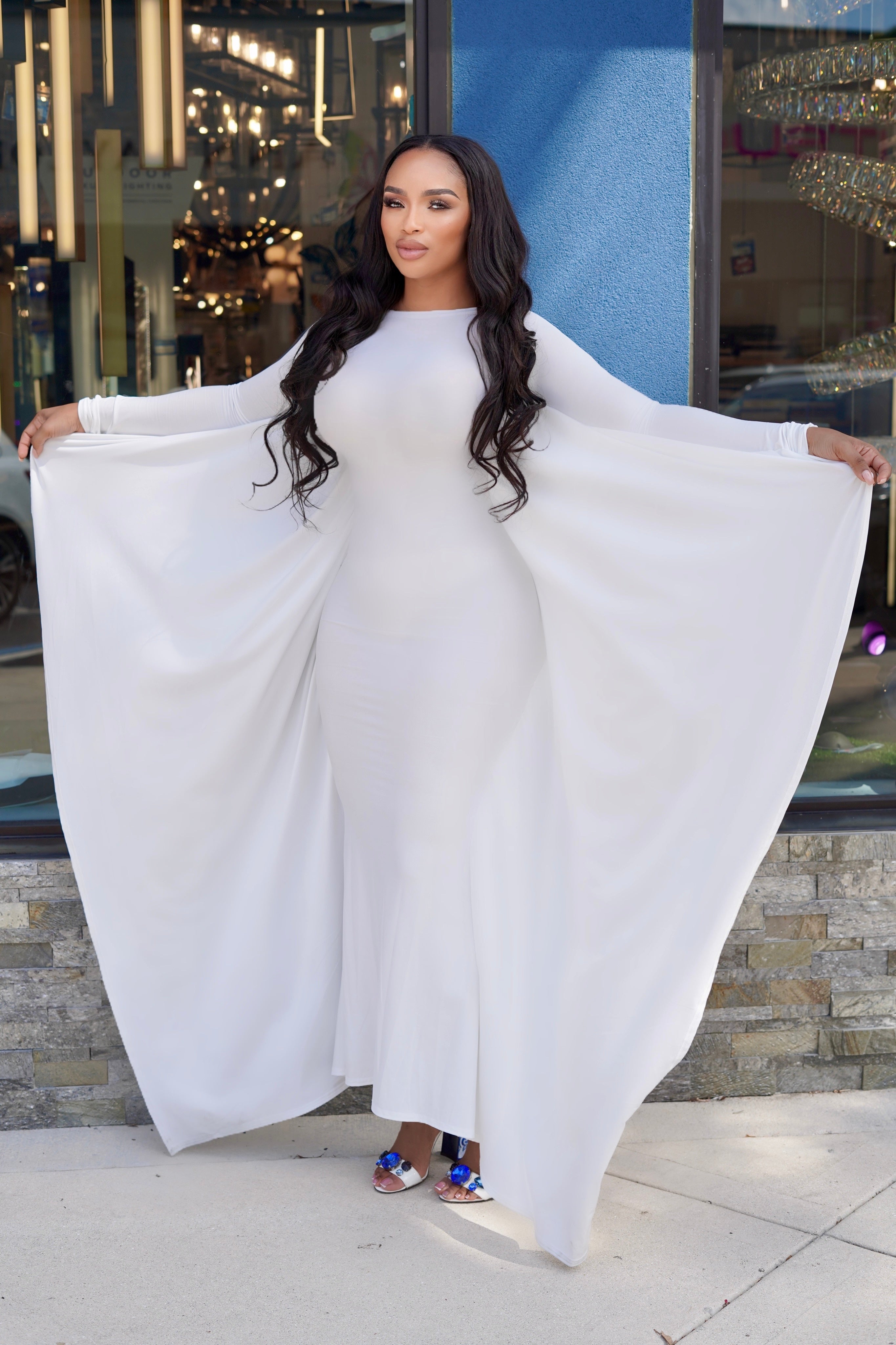 Angel Dolman Sleeve Maxi Dress