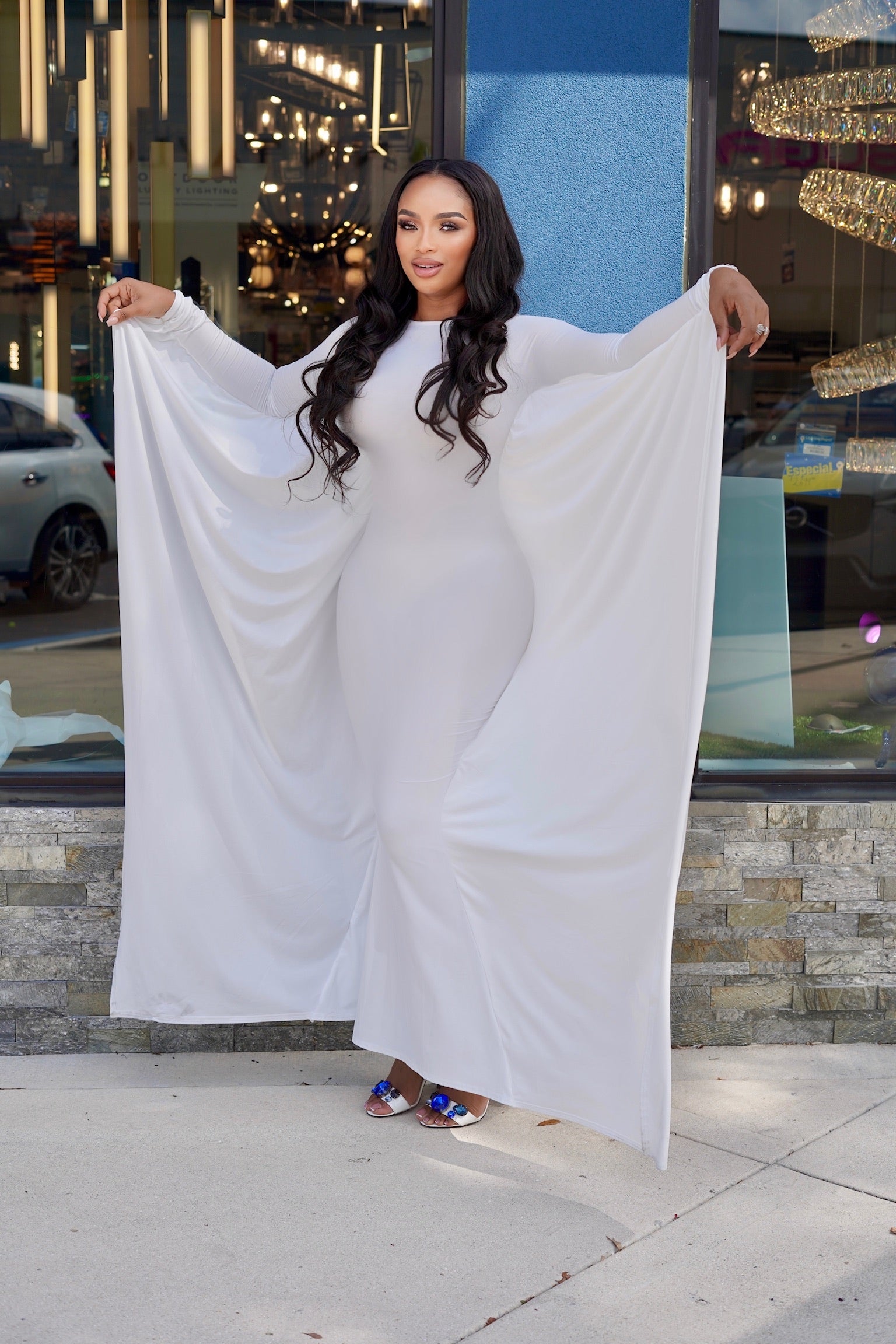 Angel Dolman Sleeve Maxi Dress