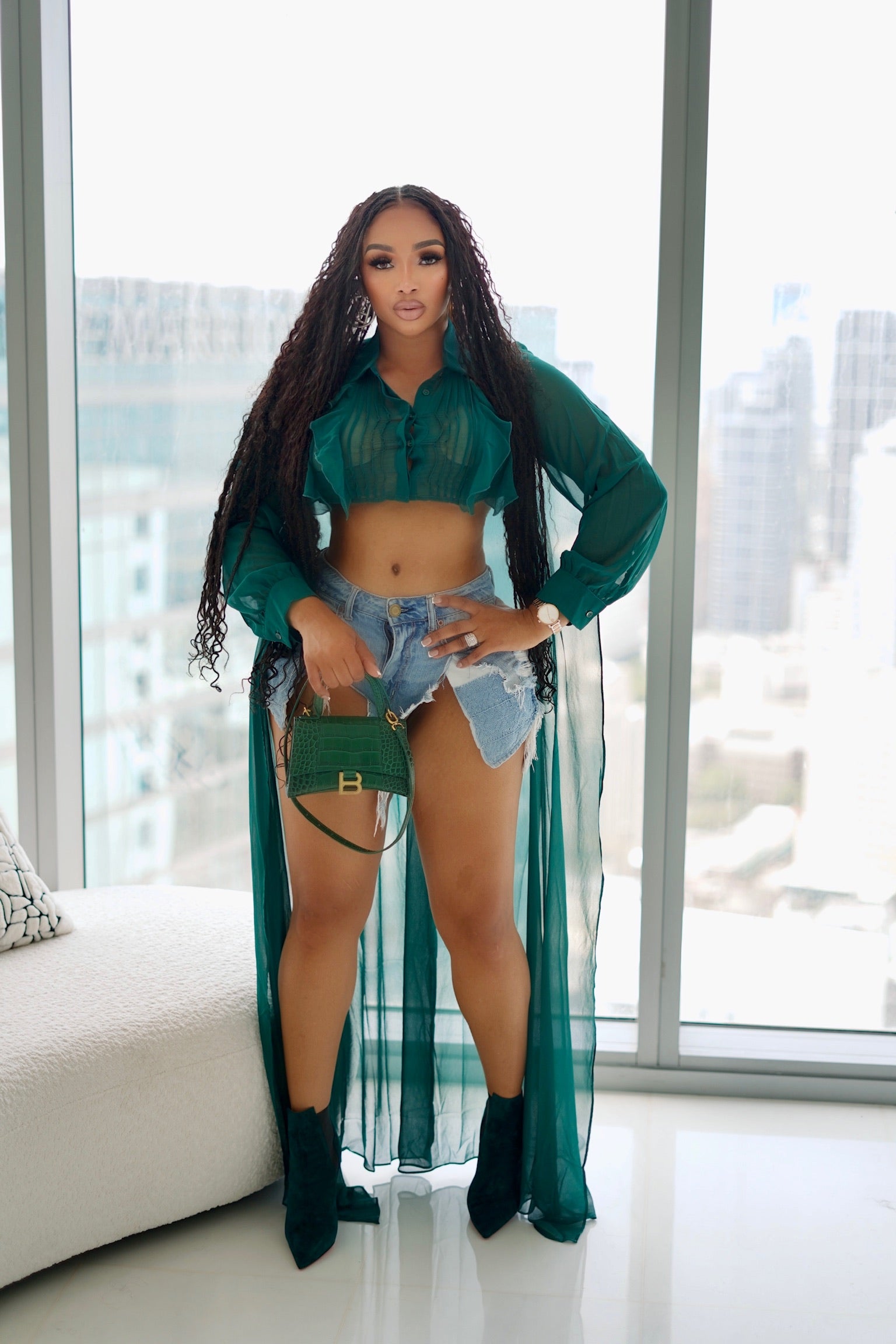 Jade Maxi Crop Top