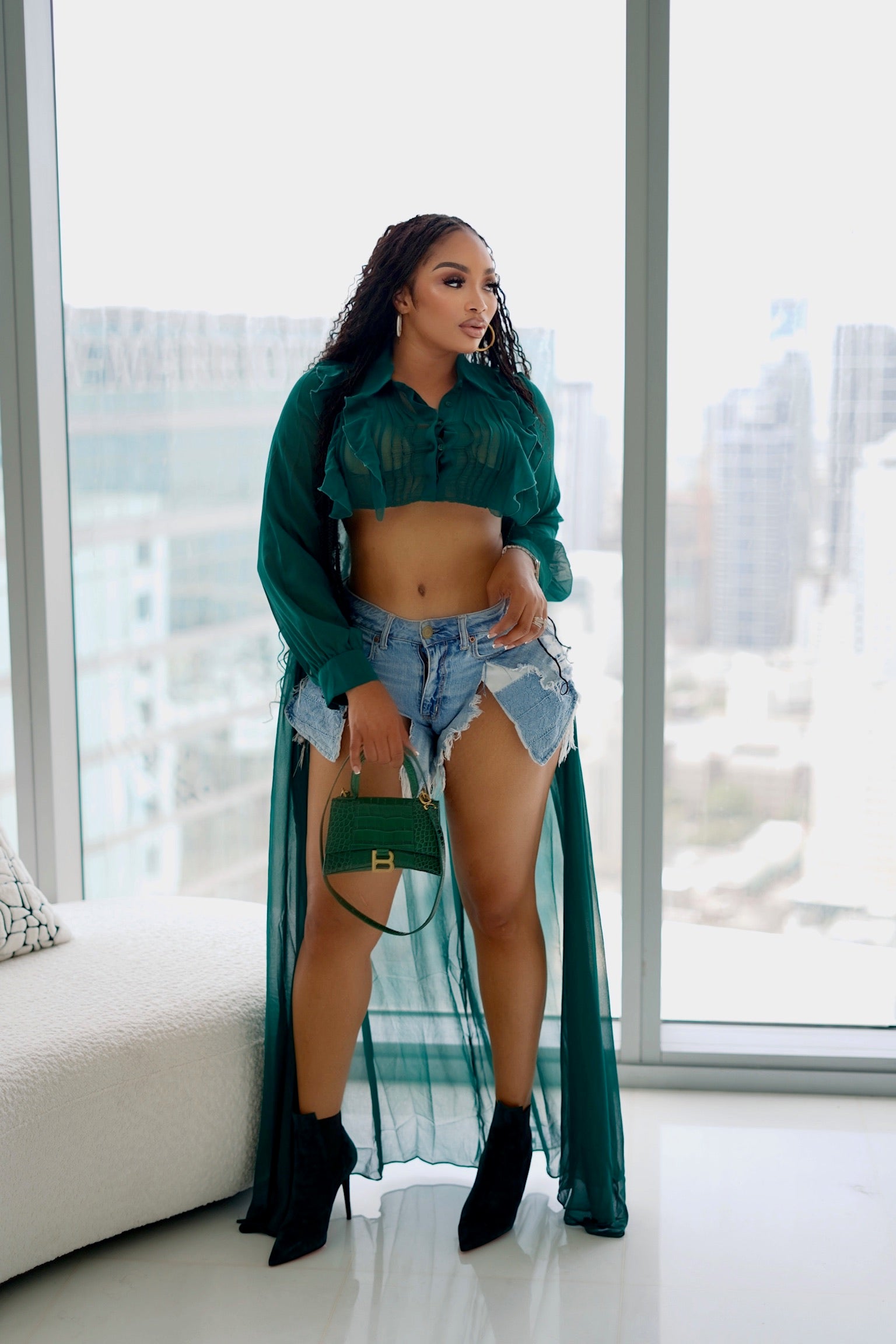 Jade Maxi Crop Top