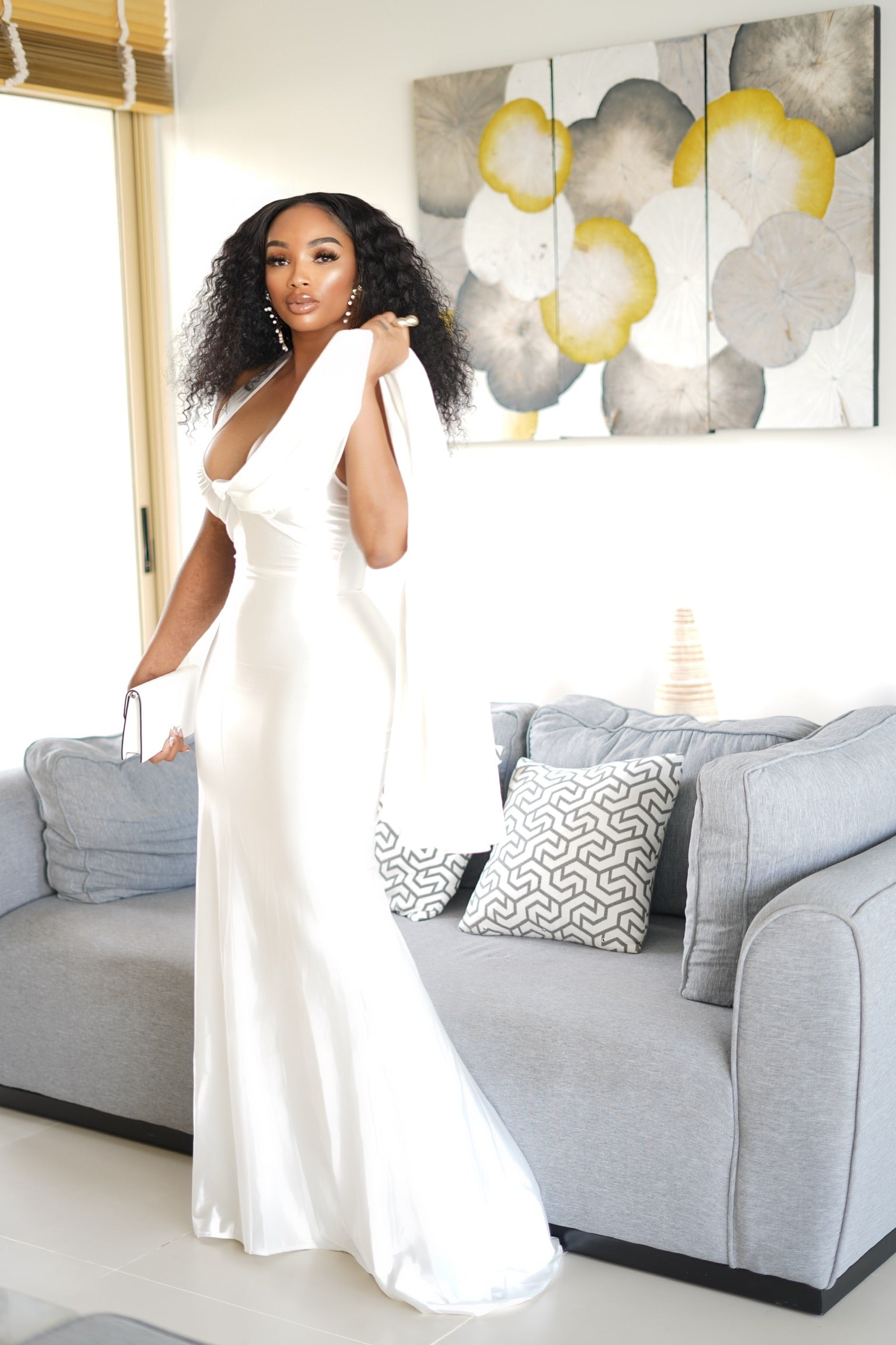 Noir Maxi Dress (White)