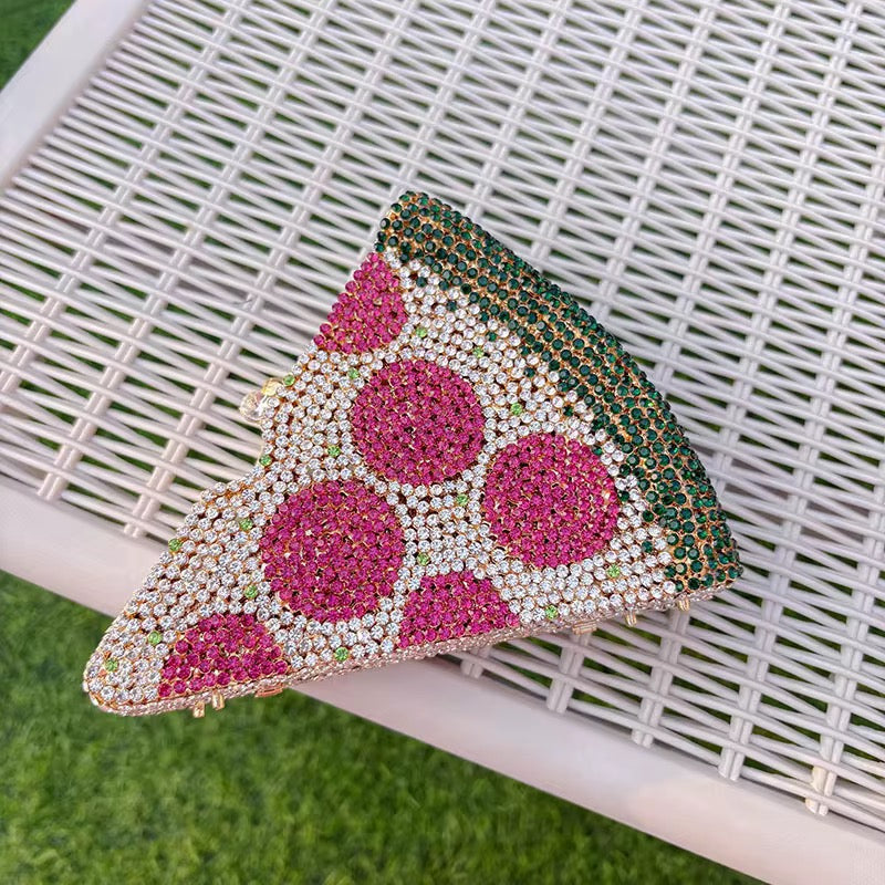 A Pizza Me Clutch Back (Pink)