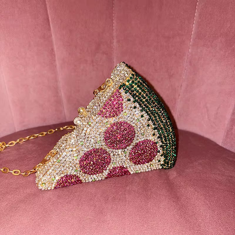 A Pizza Me Clutch Back (Pink)