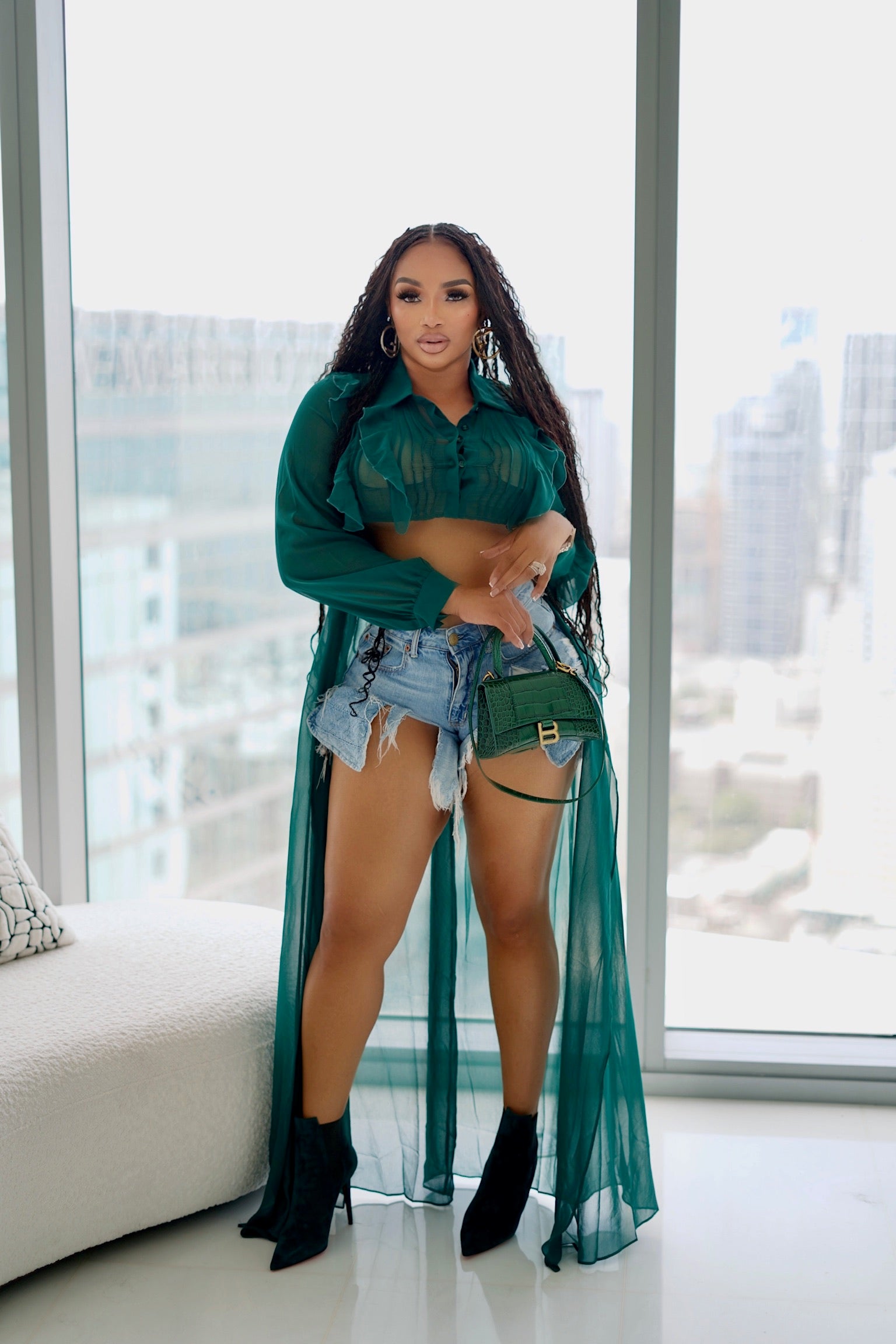 Jade Maxi Crop Top